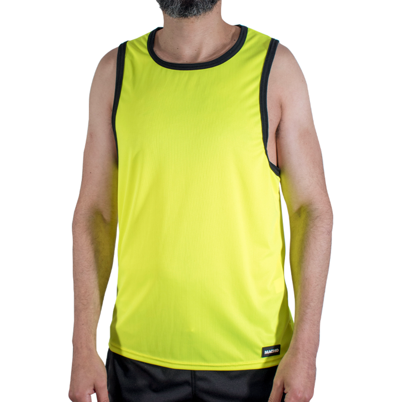 MACHO - CMV001 YELLOW GYM T-SHIRT L/XL MACHO UNDERWEAR