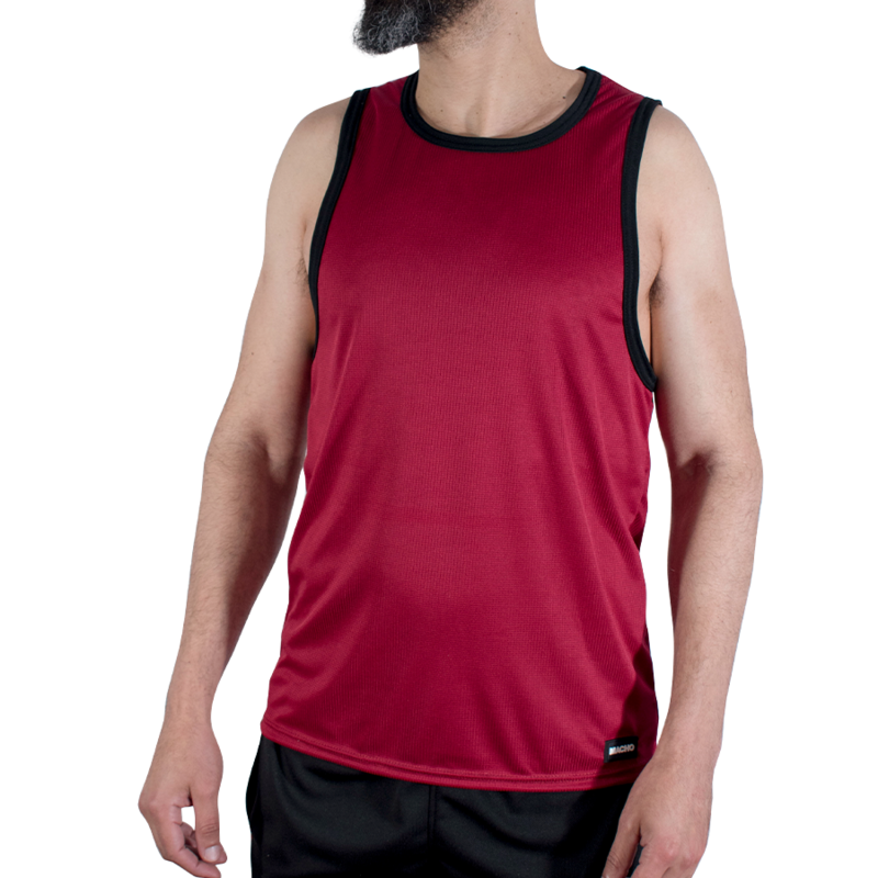 MACHO - CMV003 MAROON GYM T-SHIRT L/XL MACHO UNDERWEAR