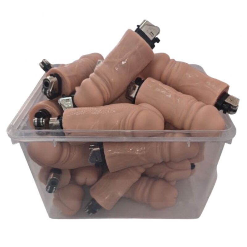 DIABLO PICANTE - JAR OF 30 MEAT PENIS LIGHTERS DIABLO PICANTE
