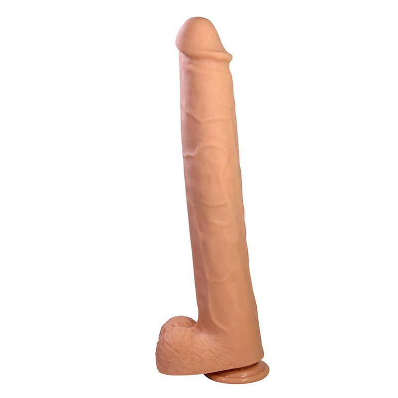 PRETTY LOVE - PAT FLEXIBLE REALISTIC DILDO WITH SUCTION CUP FLESH 40 CM -Ø- 6 CM