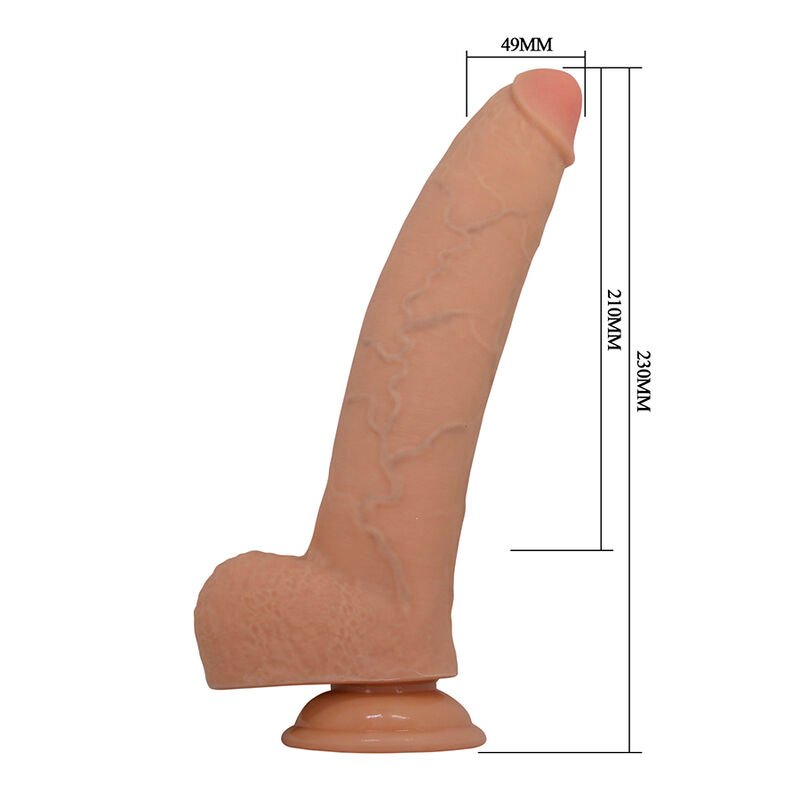 PRETTY LOVE - FABIAN FLEXIBLE DILDO WITH SUCTION CUP FLESH
