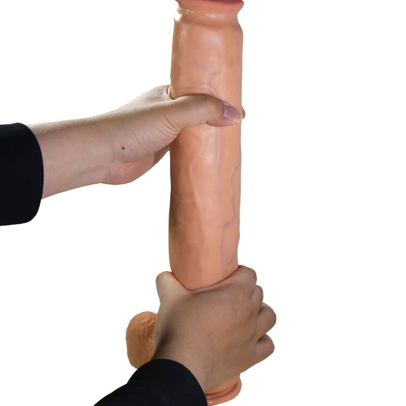 PRETTY LOVE - RAEL FLEXIBLE REALISTIC DILDO WITH SUCTION CUP 40 CM -Ø- 6 CM BROWN