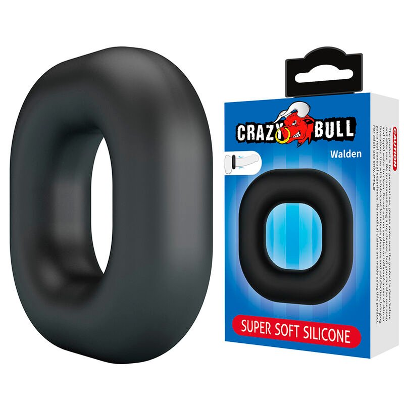 CRAZY BULL - WALDEN SUPER SOFT SILICONE COCK RING BLACK CRAZY BULL