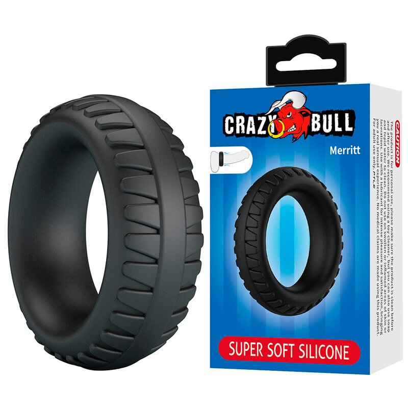 Comprar Crazy Bull - Merritt Textured Silicone Cock Ring Black