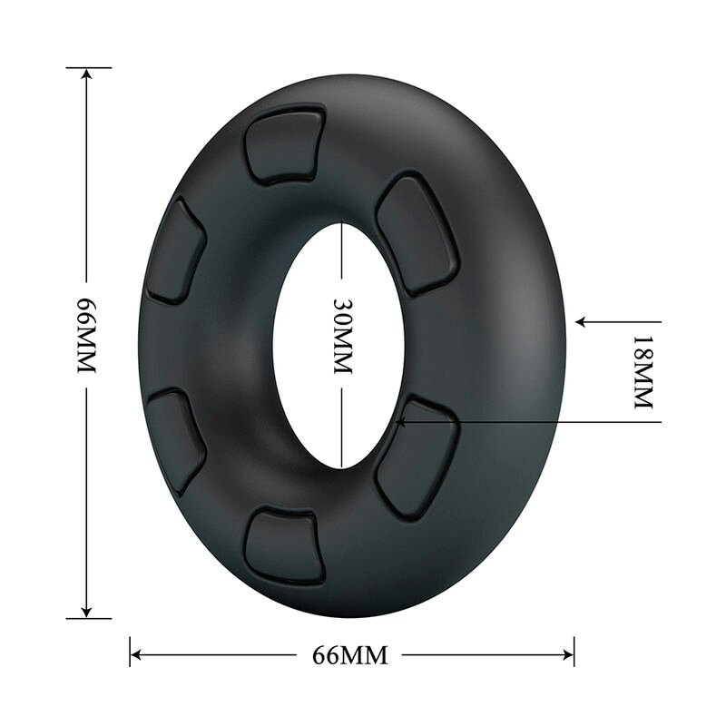 CRAZY BULL - BERTRAM SUPER SOFT SILICONE COCK RING BLACK