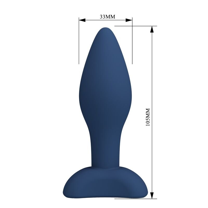 MR PLAY - TAPERED SILICONE ANAL PLUG BLUE M