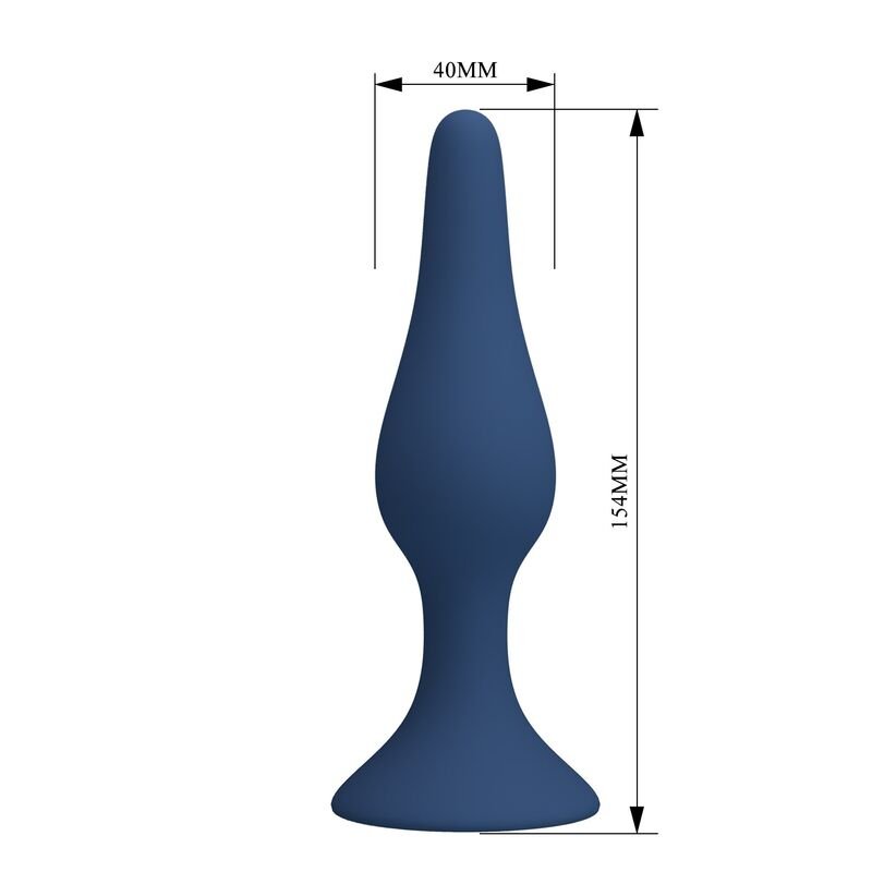 MR PLAY - TAPERED SILICONE ANAL PLUG BLUE XL