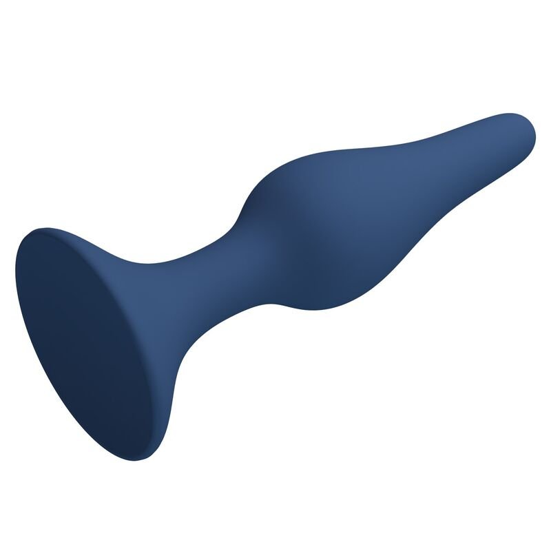 MR PLAY - BLUE SILICONE SLIM ANAL PLUG SIZE S