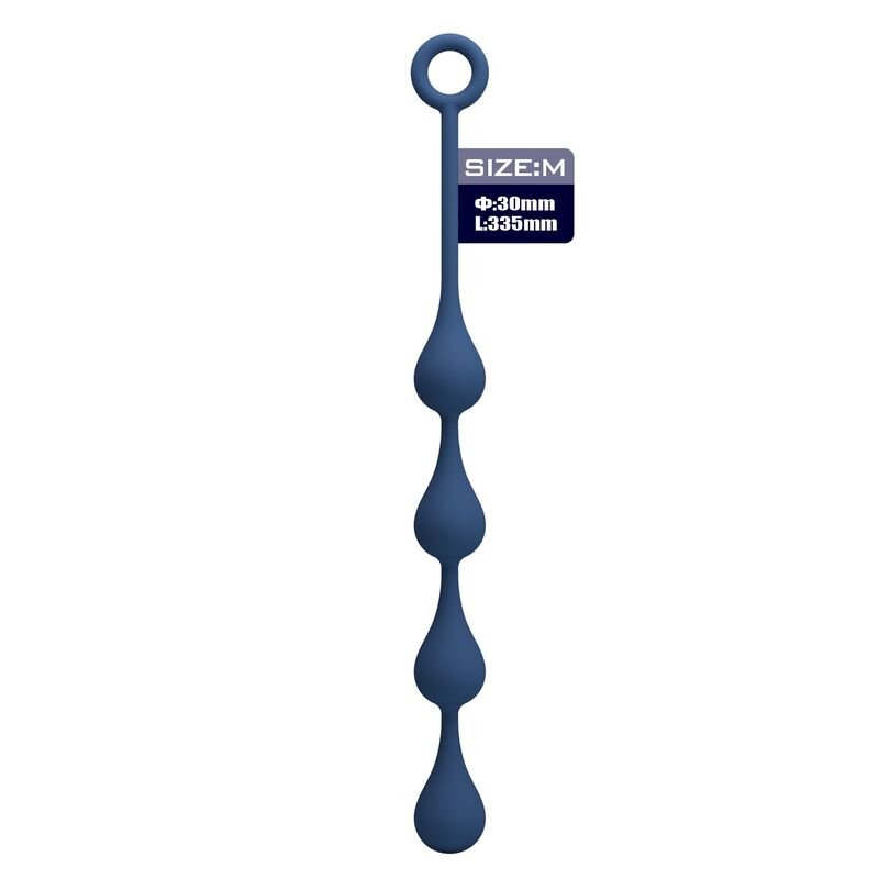 MR PLAY - BLUE SILICONE ANAL BEADS SIZE M 33 CM