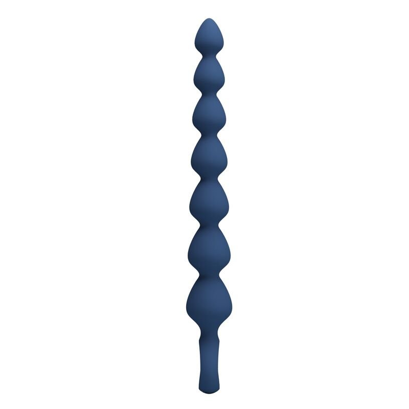 MR PLAY - BLUE SILICONE ANAL BEADS & ANAL PLUG 26.7 CM