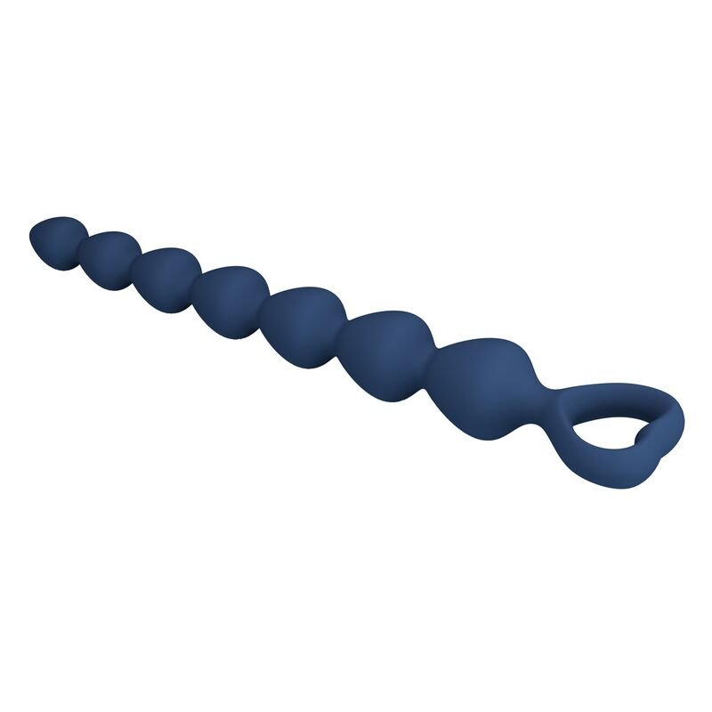 MR PLAY - BLUE SILICONE ANAL BEADS & ANAL PLUG 26.7 CM