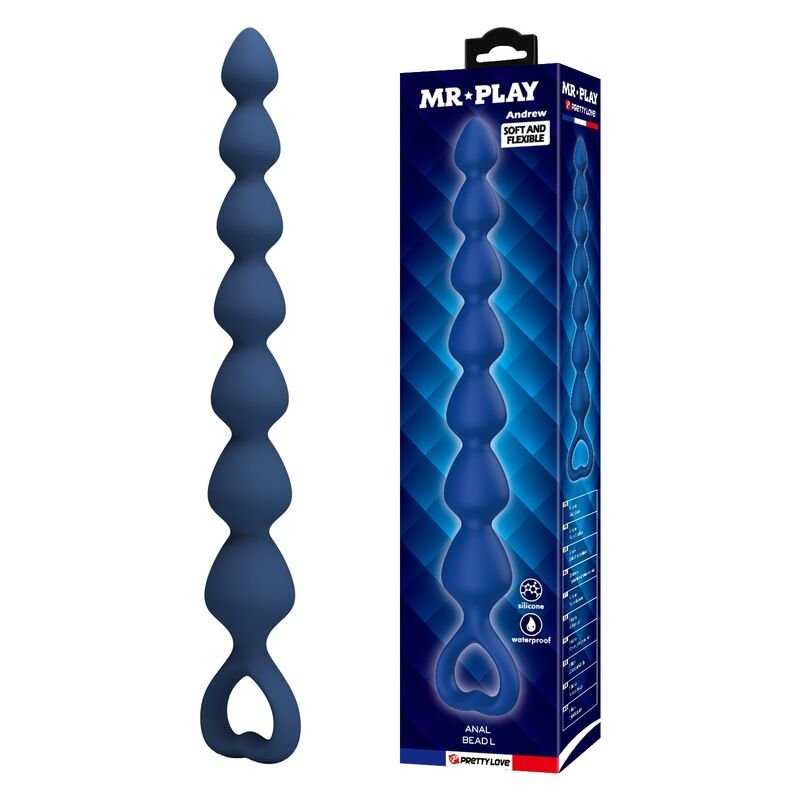 Comprar Mr Play - Blue Silicone Anal Beads & Anal Plug 26.7 Cm