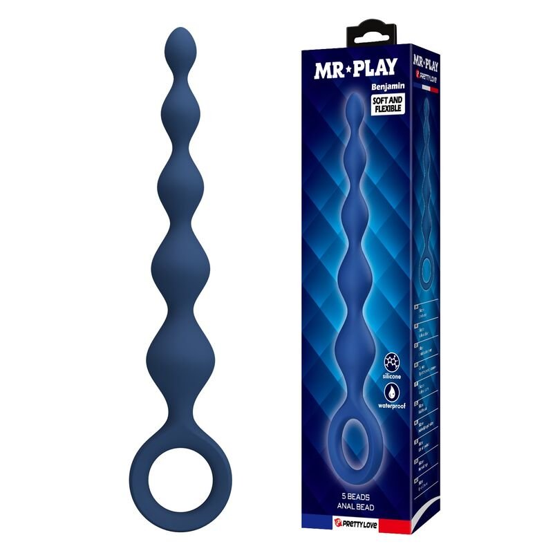 Comprar Mr Play - Blue Silicone Anal Beads & Anal Plug 20.4 Cm