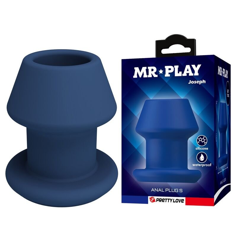 Comprar Mr Play - Jack Blue Silicone Hollow Anal Plug Size S