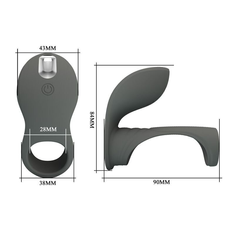 PRETTY LOVE - RECHARGEABLE VIBRATING RING WITH DUAL STIMULATOR
