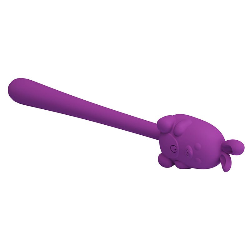 PRETTY LOVE - CUTE BUNNY FLIRTING STICK FLEXIBLE VIBRATOR USB RECHARGEABLE PURPLE