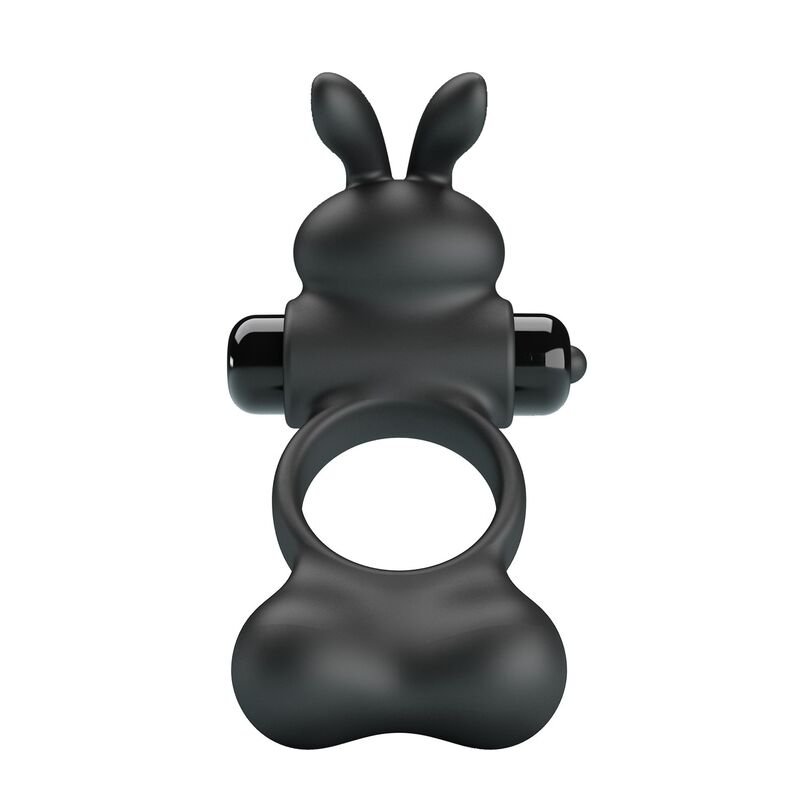 Comprar Pretty Love - Vibrating Penis Ring With Bunny Stimulator 10 Functions Black