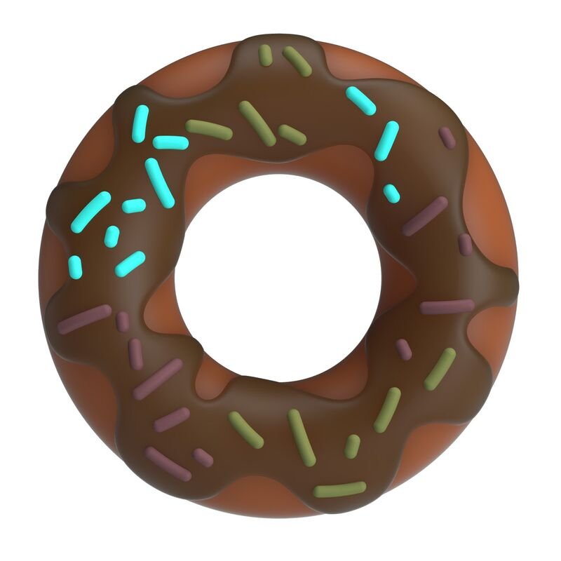 PRETTY LOVE - SUPER DONUT PENIS RING BROWN FOR HIM
