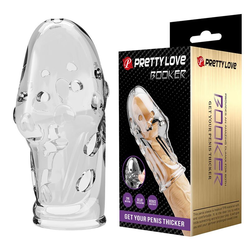 PRETTY LOVE - ROCKER PENIS SLEEVE GET YOUR PENIS THICKER TRANSPARENT FOR HIM