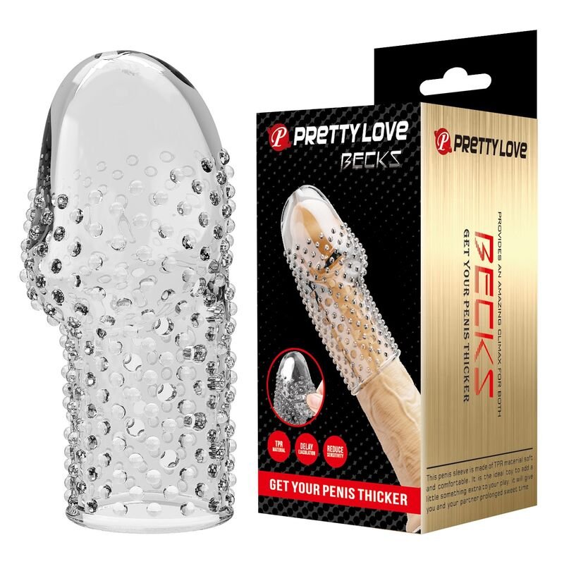 PRETTY LOVE - GEEK S PENIS SLEEVE GET YOUR PENIS THICKER TRANSPARENT FOR HIM