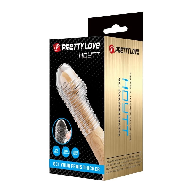 PRETTY LOVE - HOTTT PENIS SLEEVE GET YOUR PENIS THICKER TRANSPARENT