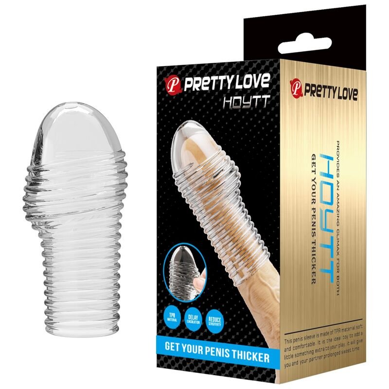 PRETTY LOVE - HOTTT PENIS SLEEVE GET YOUR PENIS THICKER TRANSPARENT FOR HIM