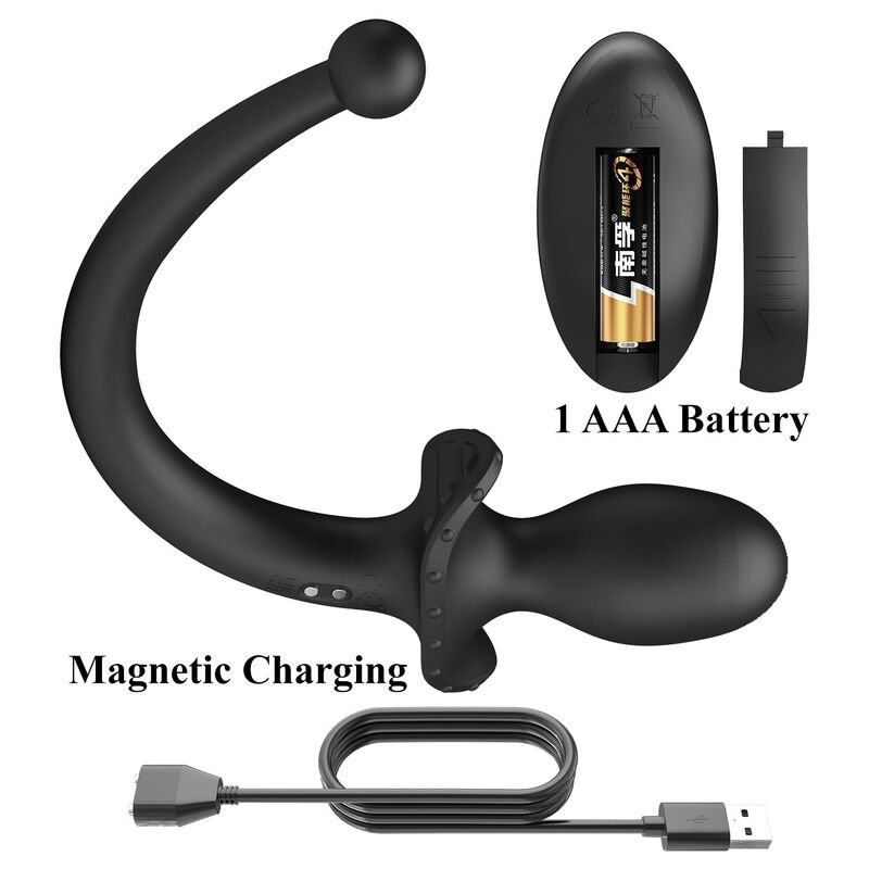 MR PLAY - WIRELESS REMOTE CONTROL ANAL AND PERINEUM VIBRATOR BLACK