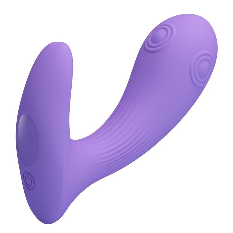 PRETTY LOVE - ANDROMEDA RECHARGEABLE DUAL STIMULATION VIBRATOR PURPLE