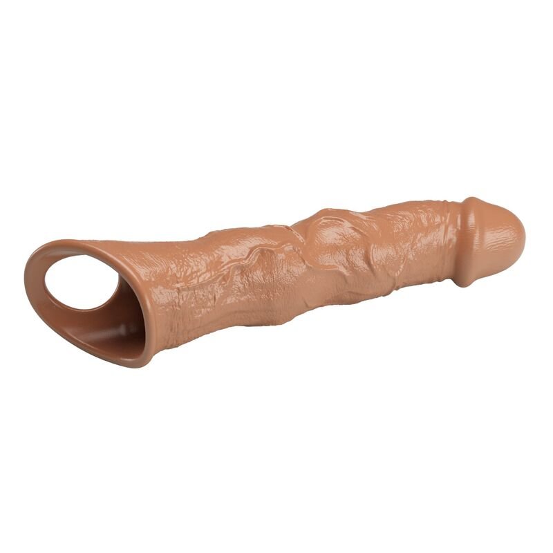 PRETTY LOVE - ADJUSTABLE PENIS EXTENSION SLEEVE 28 CM Ø 4.5 CM BROWN
