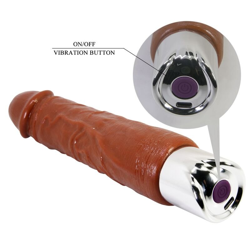 PRETTY LOVE - PRO REALISTIC VIBRATOR 23.5 CM Ø 4.8 CM BROWN