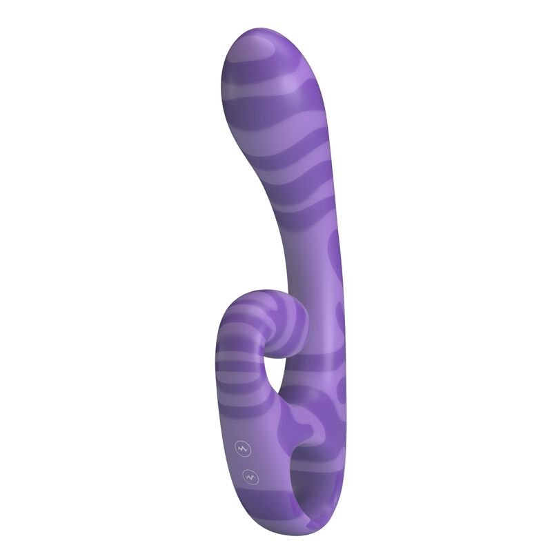 PRETTY LOVE - SUMMER DOUBLE-ENDED VIBRATOR WITH HANDLE 19 CM Ø 3.5 CM PURPLE