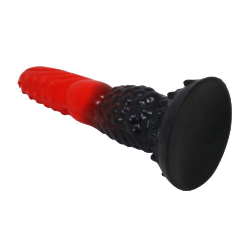 POWER MONSTERS - FIRE DRAGON FANTASY DILDO WITH SUCTION CUP 24.5 CM Ø 5.8 CM RED & BLACK