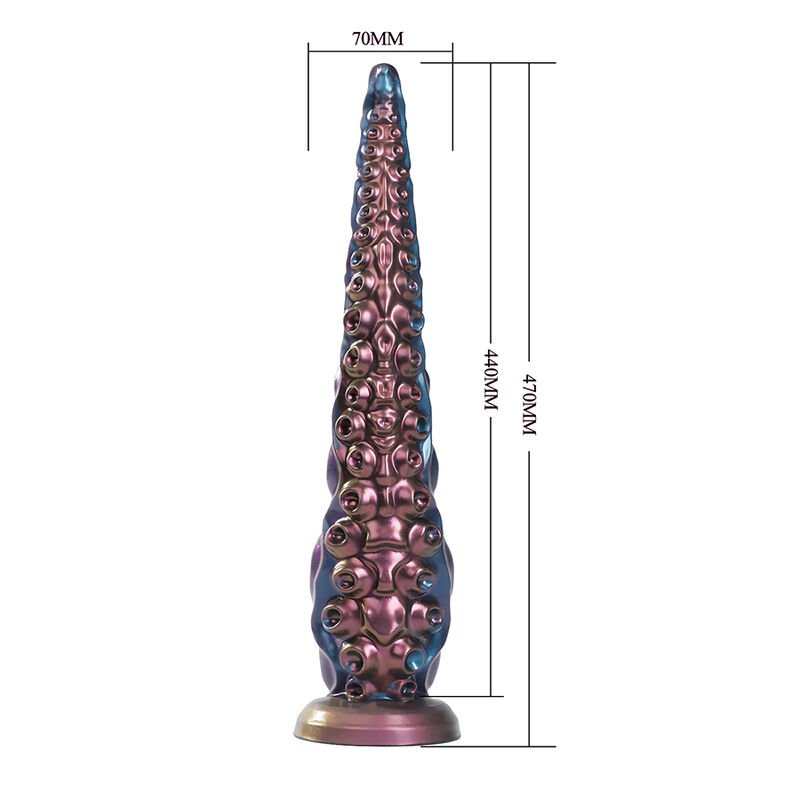 POWER MONSTERS - ABYSSAL TENTACLE TRICOLOR FANTASY SILICONE DILDO 46 CM Ø 7 CM