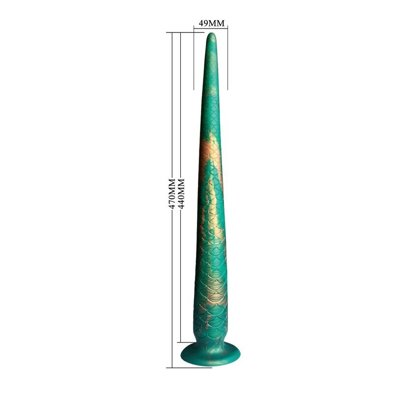 POWER MONSTERS - WILDWYRM TAIL BICOLOR FANTASY SILICONE DILDO 47 CM Ø 4 CM