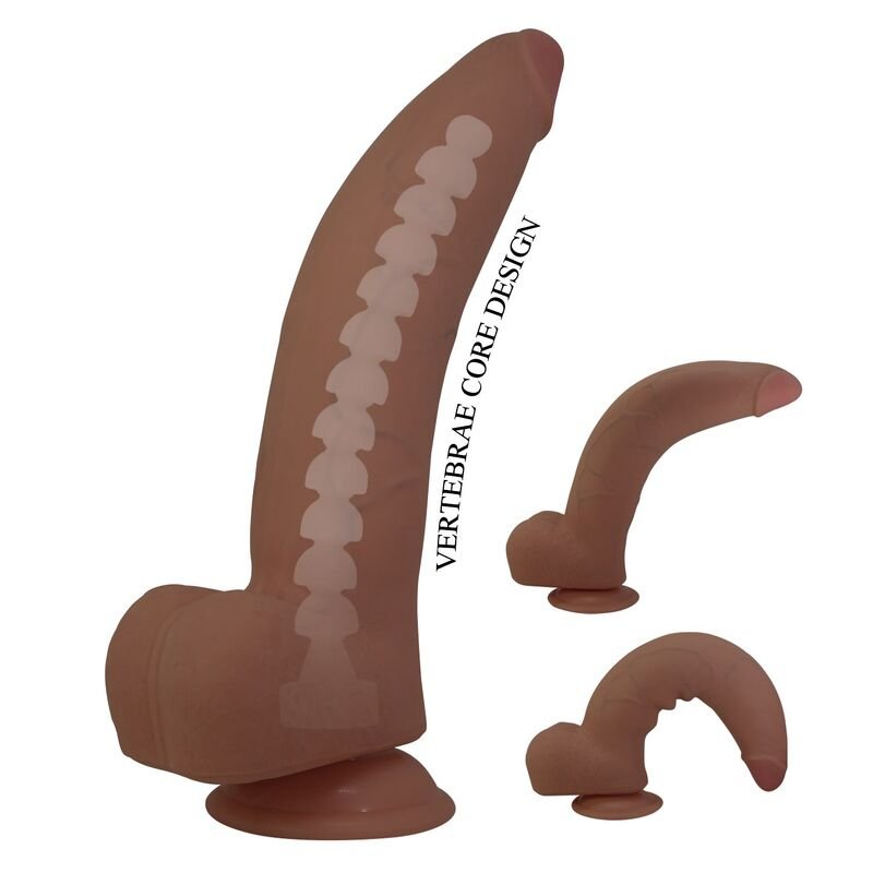 PRETTY LOVE - CUTHBERT REALISTIC FLEXIBLE DILDO 20 CM Ø 5 CM TPE BROWN