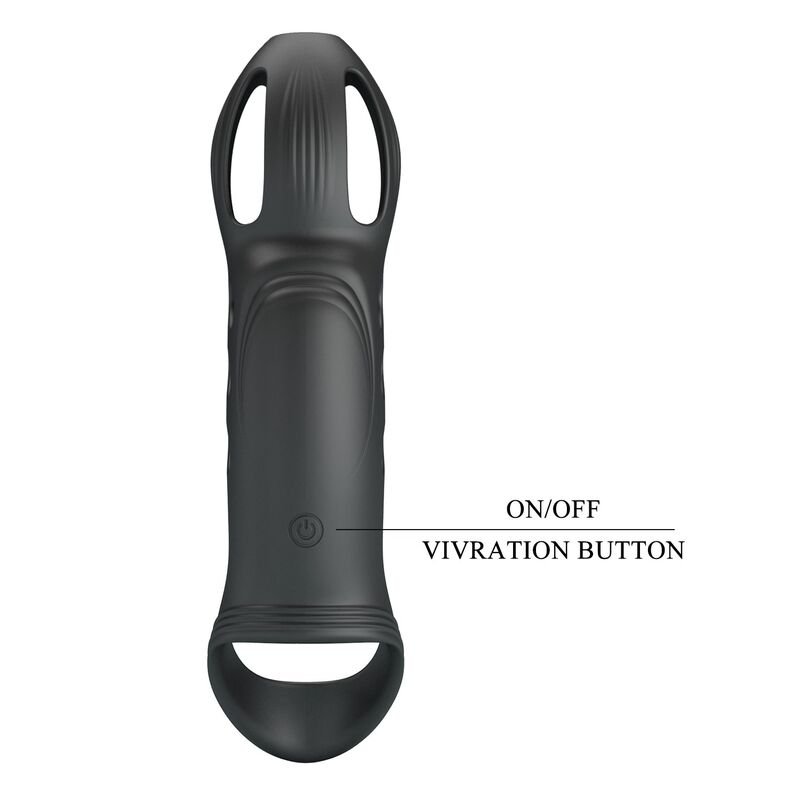 PRETTY LOVE - CRAIG RECHARGEABLE VIBRATING PENIS RING BLACK