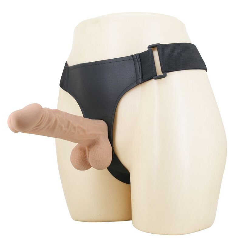PRETTY LOVE - JOLYON HARNESS WITH FLEXIBLE DILDO 22 CM Ø 4.8 CM NATURAL