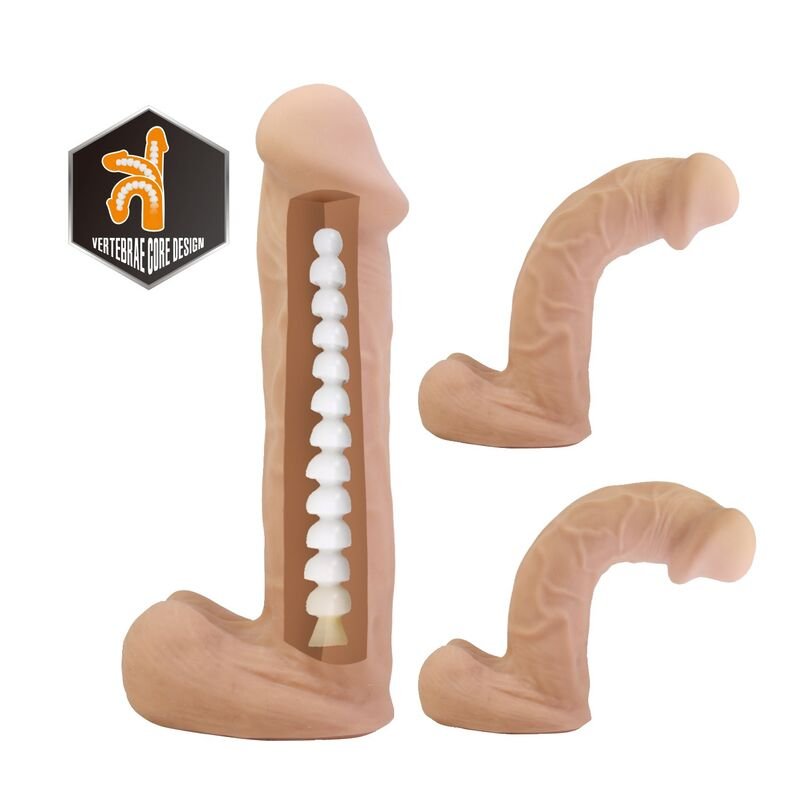 PRETTY LOVE - KASPAR HARNESS WITH FLEXIBLE DILDO 21 CM Ø 5 CM NATURAL