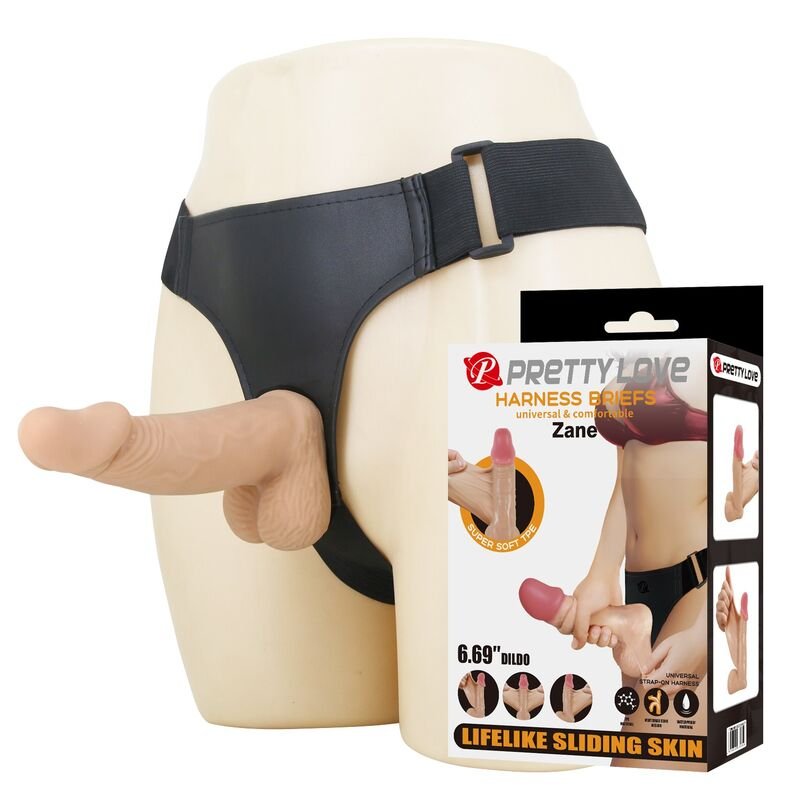 Comprar Pretty Love - Zane Harness With Flexible Dildo 17 Cm ø 4.3 Cm Natural