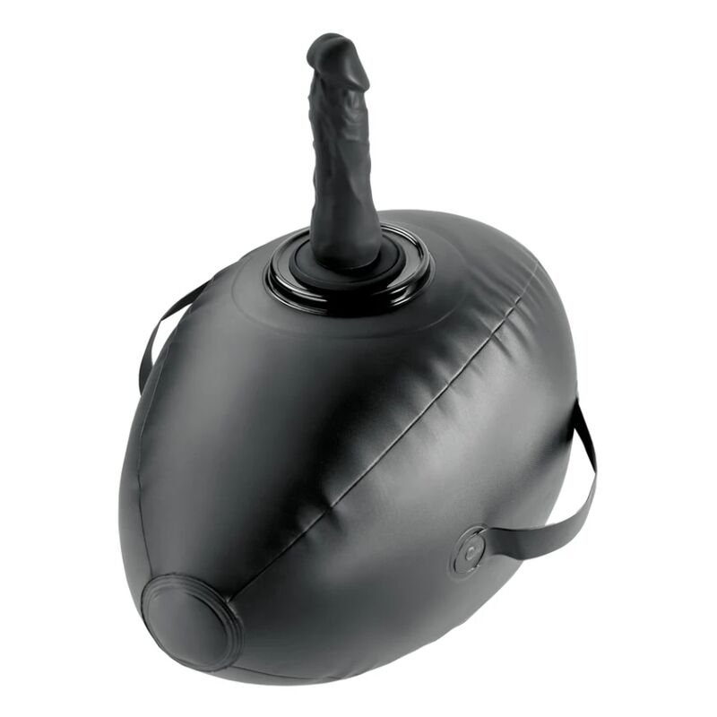 FETISH FANTASY SERIES - BODY DOCK INFLATABLE LOVE BALL WITH DILDO BLACK 41.9 CM FETISH FANTASY SERIES