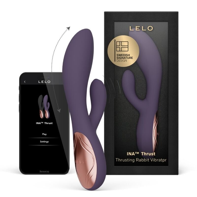 LELO - INA THRUST RABBIT THRUSTING VIBRATOR PURPLE LELO