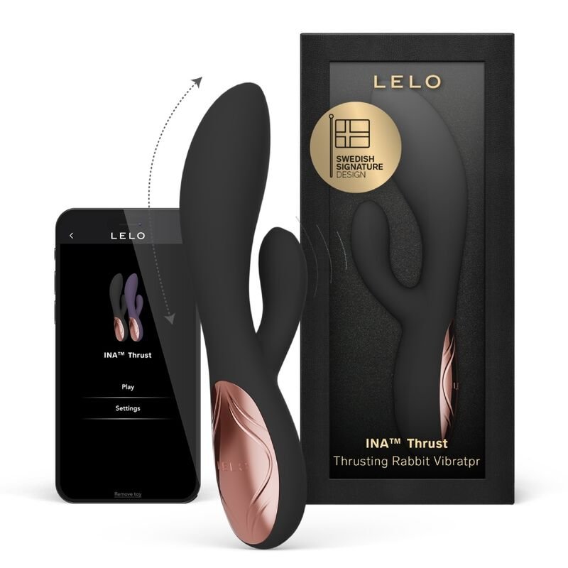 LELO - INA THRUST RABBIT THRUSTING VIBRATOR BLACK LELO