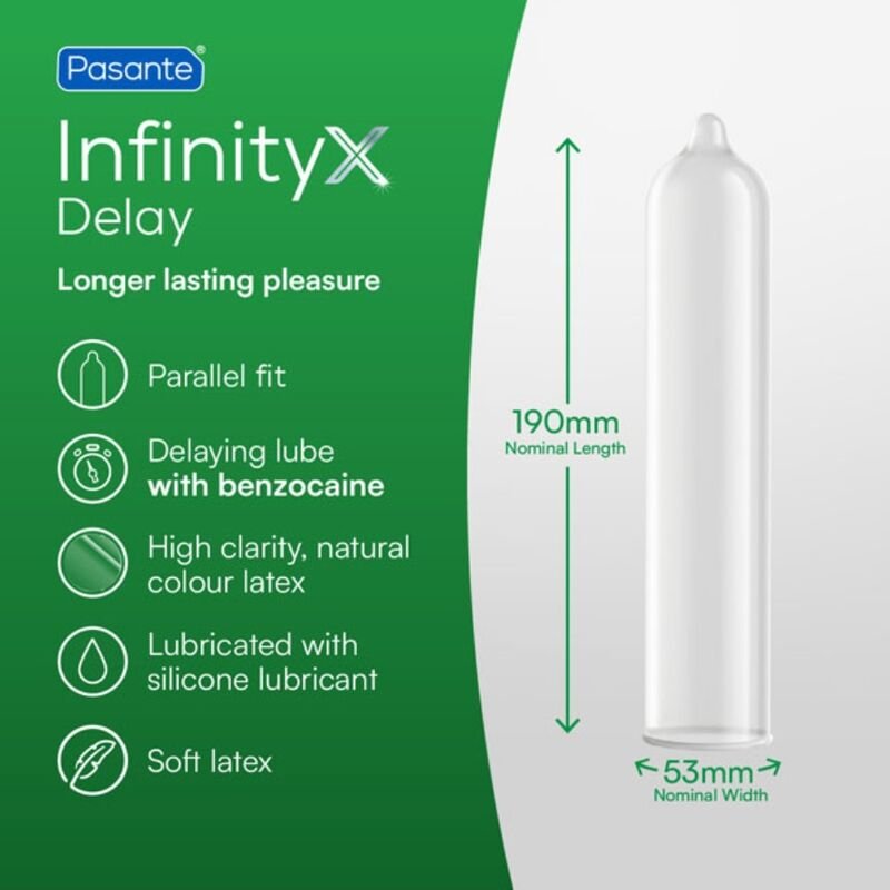 PASANTE - DELAY INFINITY CONDOMS 12 UNITS