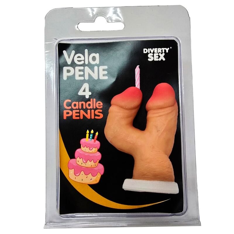 Comprar Diablo Picante - Penis Candle In The Shape Of The Number 4 Flesh Color