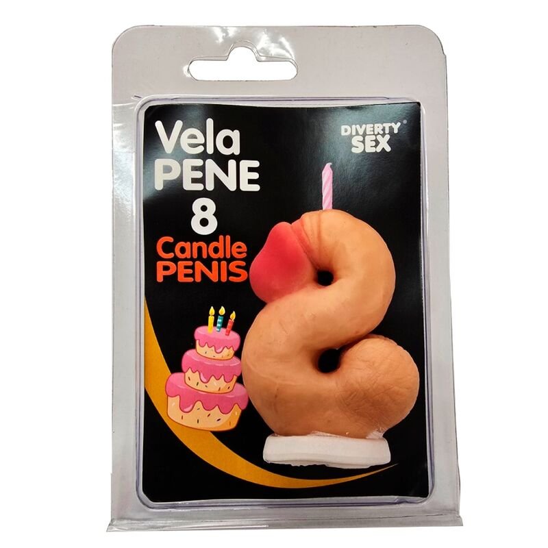 Comprar Diablo Picante - Penis Candle In The Shape Of The Number 8 Flesh Color