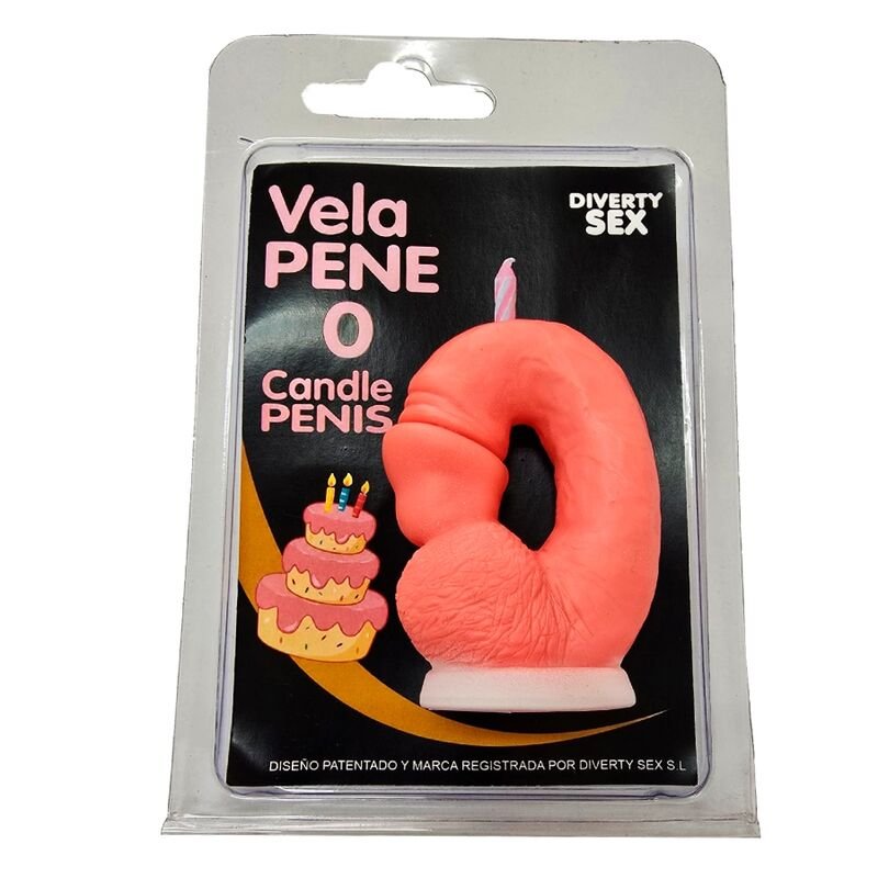 Comprar Diablo Picante - Penis Candle In The Shape Of The Number 0 Pink Color