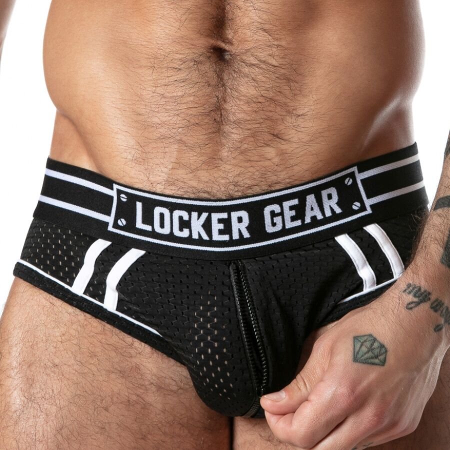 LOCKER GEAR - SPORT MESH JOCK BRIEF BLACK S
