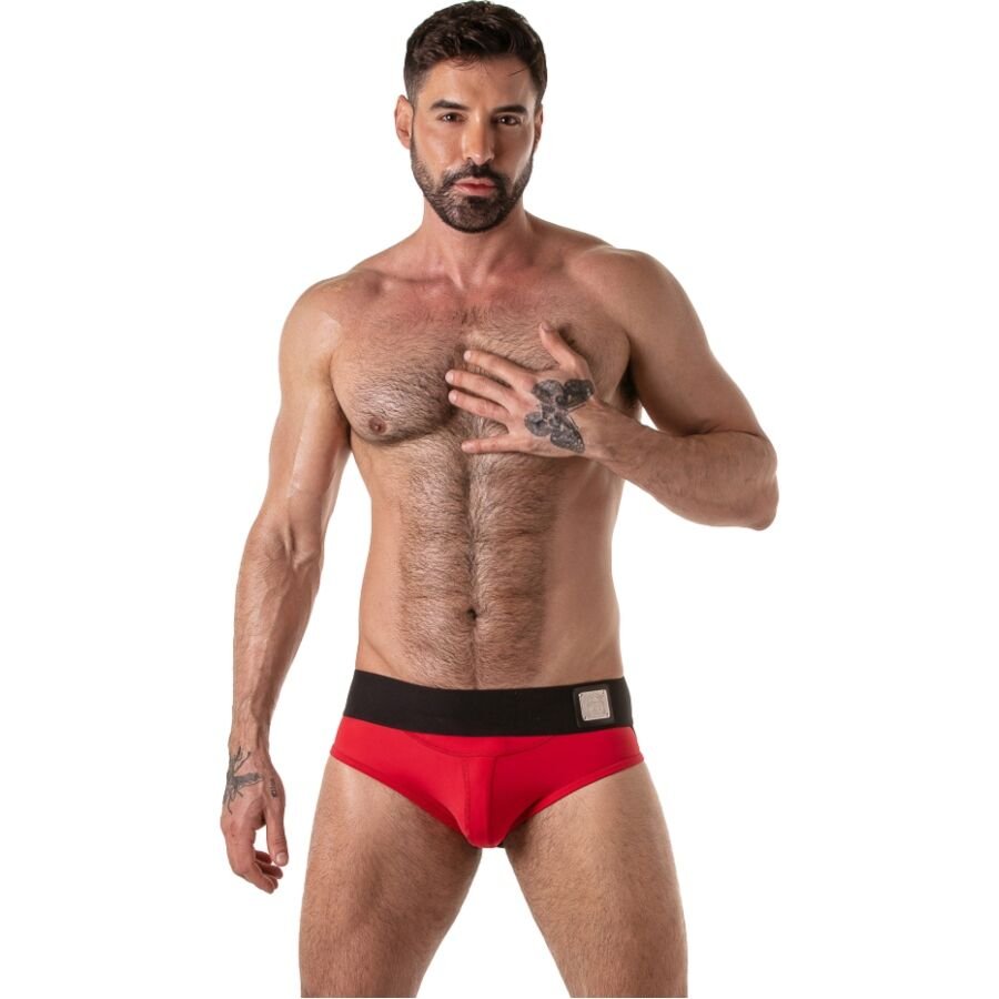 Locker Gear - Wide Waistband Jock Brief Red M