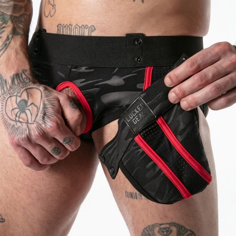 LOCKER GEAR - FULL MILITARY ACCESS JOCK BRIEF RED M