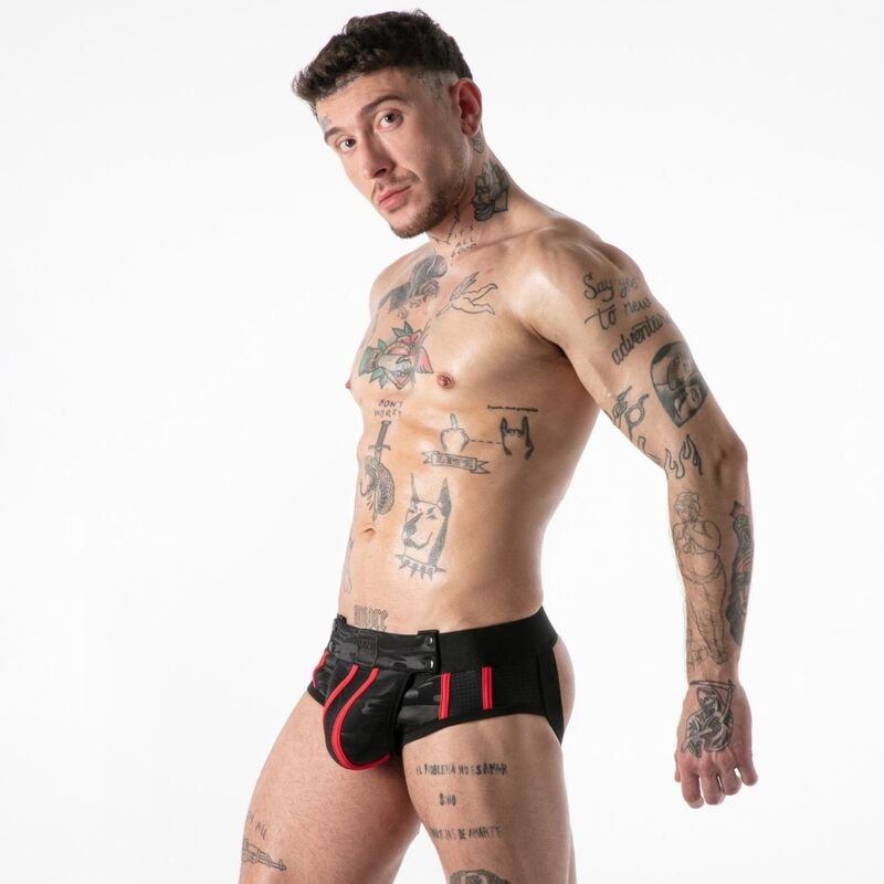 LOCKER GEAR - FULL MILITARY ACCESS JOCK BRIEF RED L